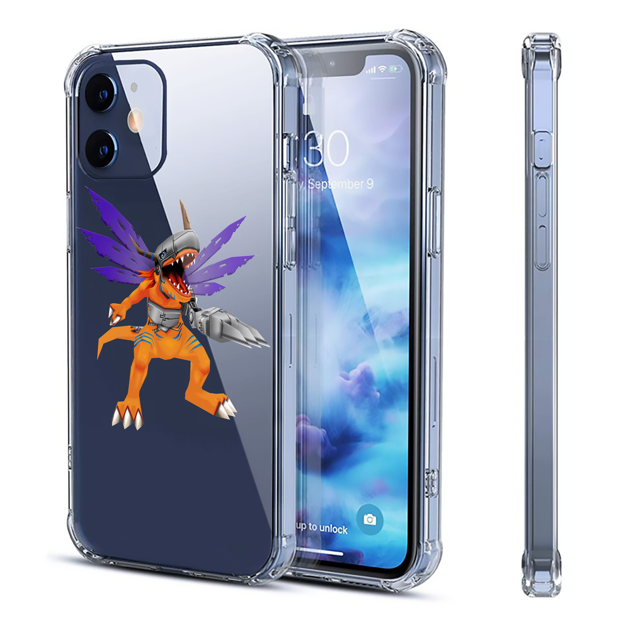 （画像用） Digimon デジタルモンスター/デジモン 【iPhone 12シリーズ対応】透明スマホケース（クリアソフトケース）